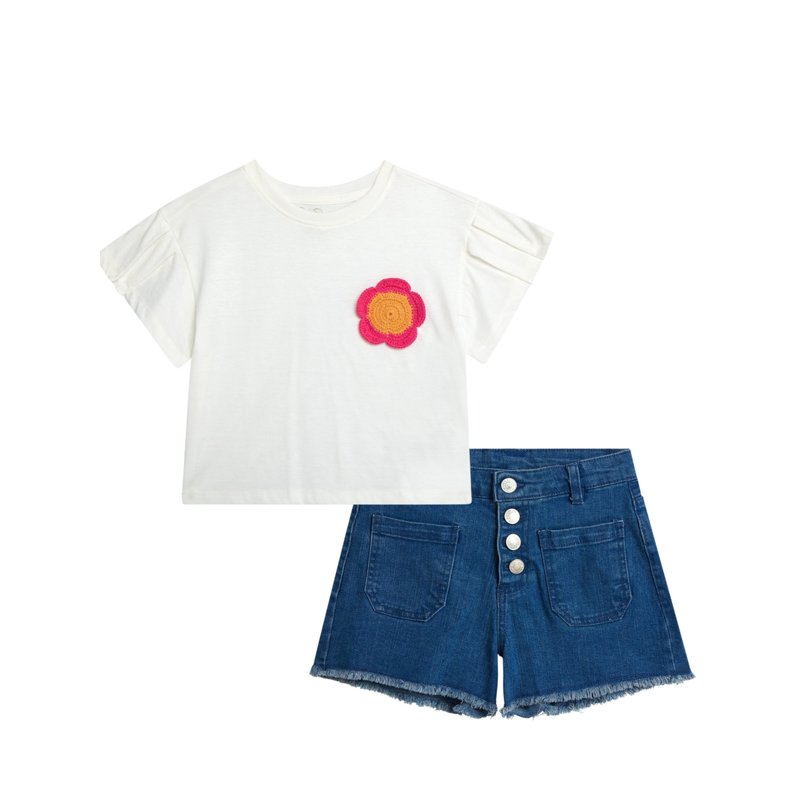 Jessica Simpson Girls' Denim Short Set Sizes 4-12