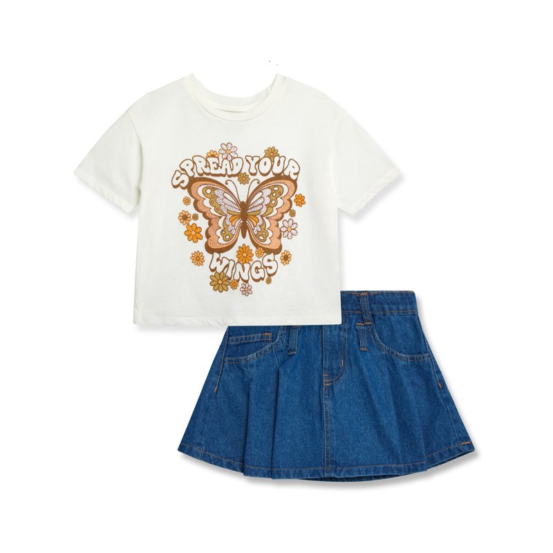 Jessica Simpson Girls' Denim Skirt Set Sizes 4-12