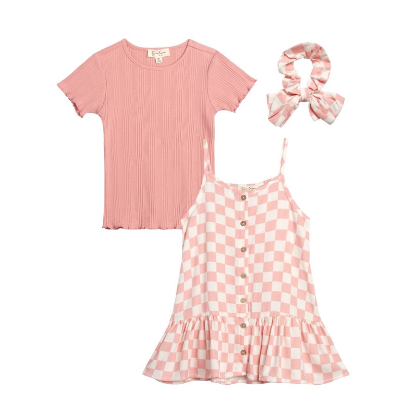 Jessica Simpson Girls' Dress set with Scrunchie Sizes 4-6x