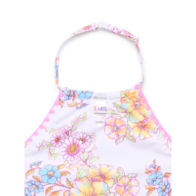 Jessica Simpson Girls Halter Neck Swimsuit 1-Piece Sizes XS-XL