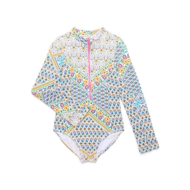 Jessica Simpson Girls Long Sleeve Swimsuit 1-Piece Sizes XS-XL