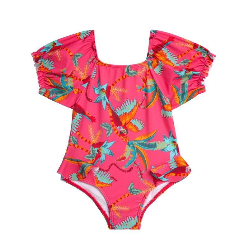 Jessica Simpson Toddler Girl Rash Guard Swimsuit With Headband Sizes 12M-24M