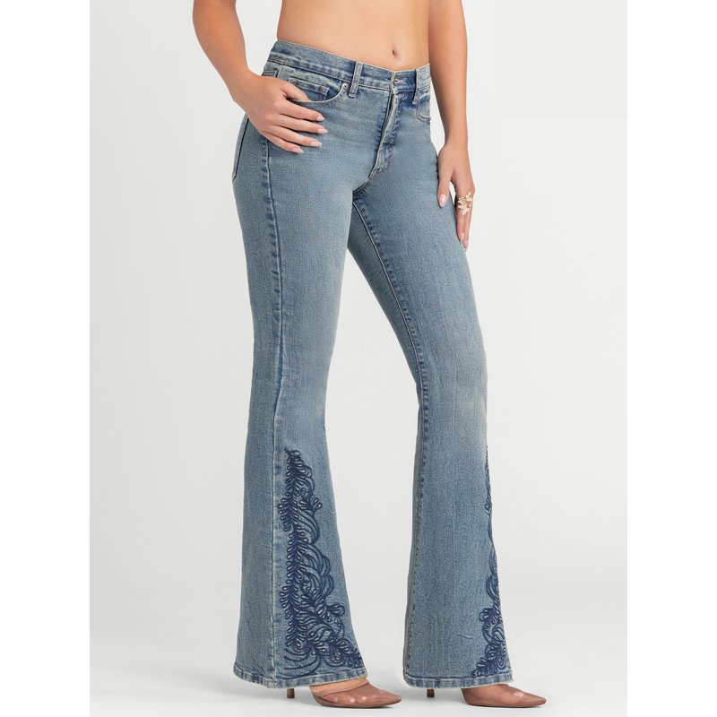 Jessica Simpson Women's And Women's Plus Daisy Fitted Flare Jeans Sizes 2-26W
