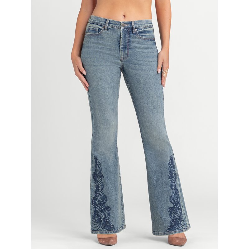 Jessica Simpson Women's and Women's Plus Daisy Fitted Flare Jeans Sizes 2-26W