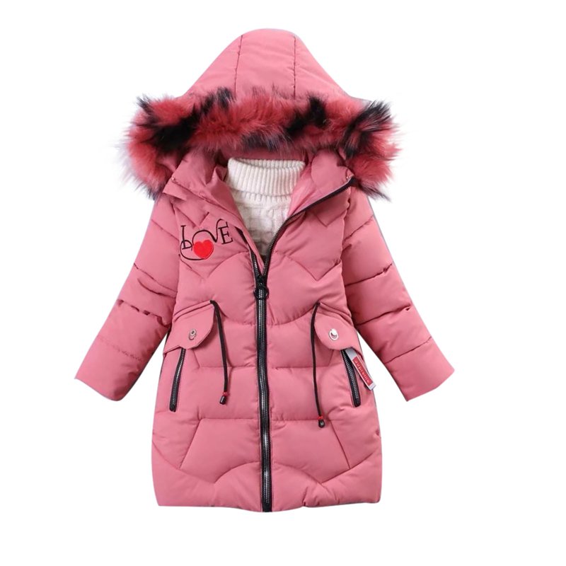 Jgppe Girl Winter Dress Coats Warm Outwear Hooded Thicken Padded down Jacket Windproof 8-12 Years