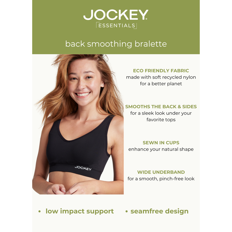 Jockey® Essentials Women's Seamfree® Eco Back Smoothing Bralette Sizes Small-3XL