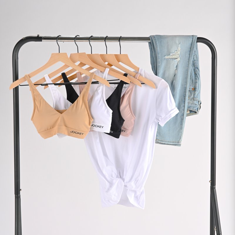 Jockey® Essentials Women's Soft Touch Seamfree® Plunge Bralette Wirefree Bra Sizes S-3XL