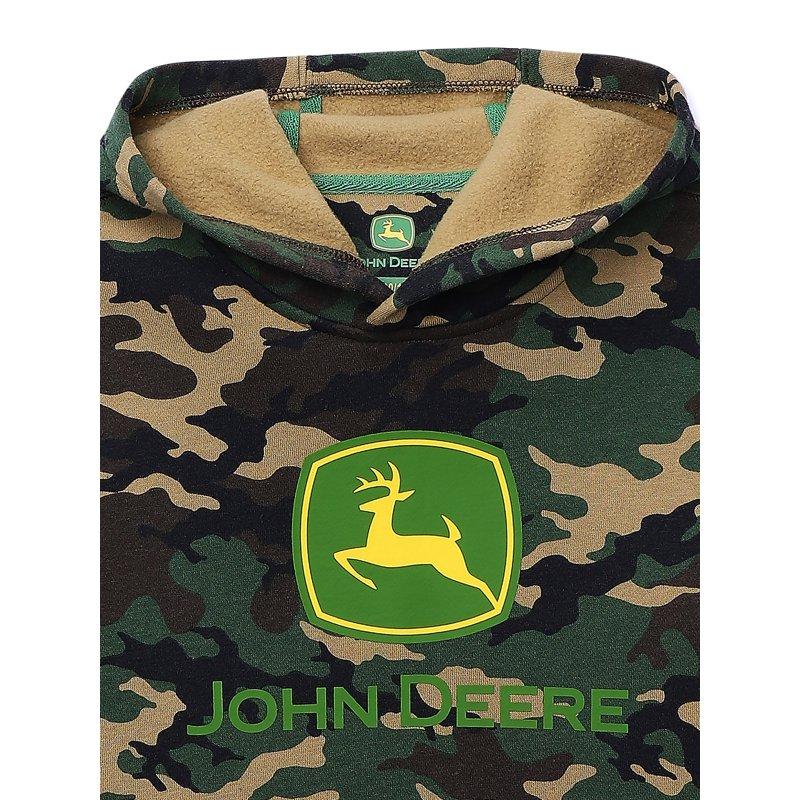 John Deere Boys Graphic Fleece Long Sleeve Hoodie Sizes 4-18