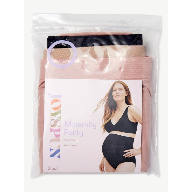 Joyspun Women's Maternity Over The Belly Underwear 3-Pack Sizes S To XXXL