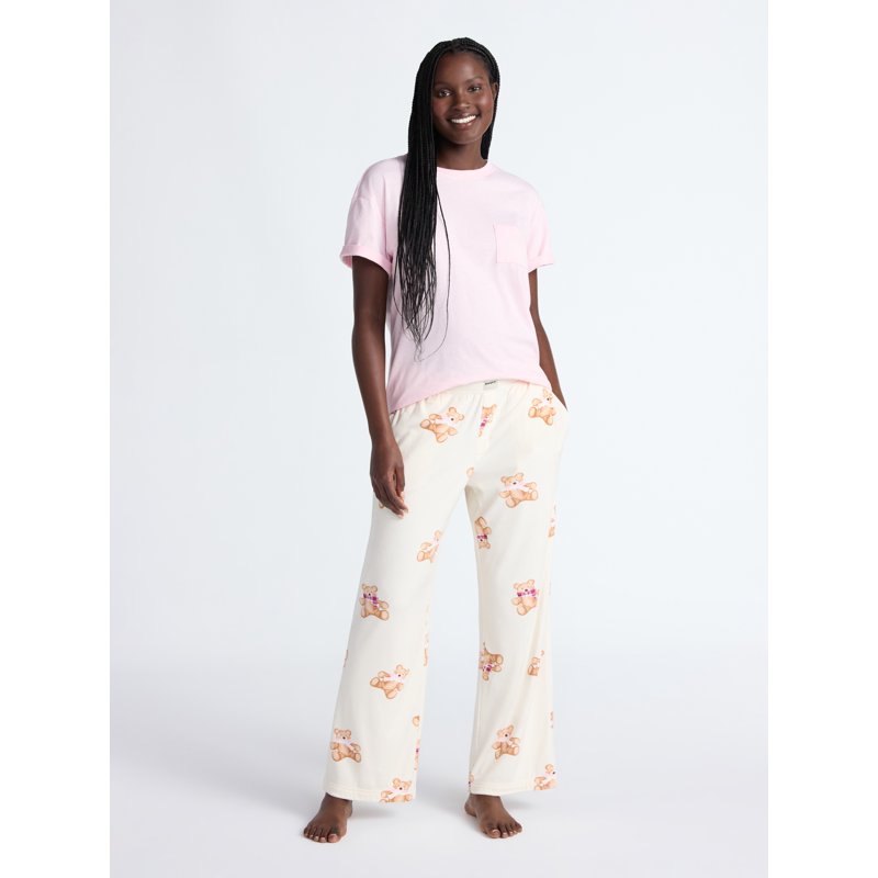 Joyspun Women's Velour Wide-Leg Sleep Pants Size XS-3X