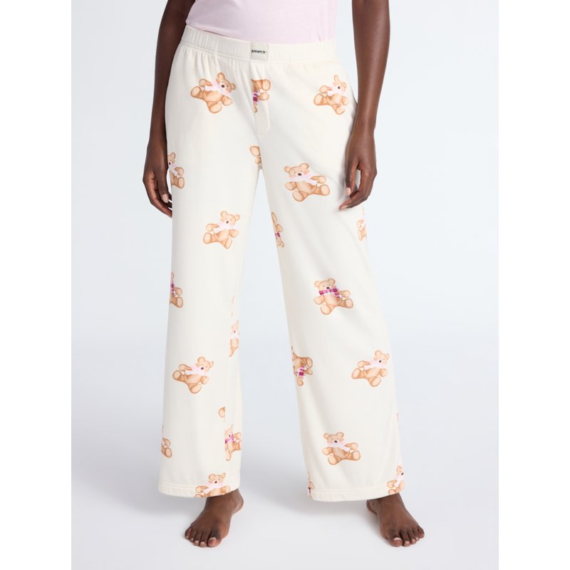 Joyspun Women's Velour Wide-Leg Sleep Pants Size XS-3X
