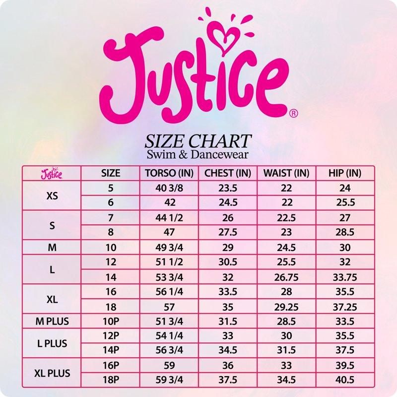 Justice All Over Foil Biketard For Girls With Matching Scrunchie Sizes XS-XL