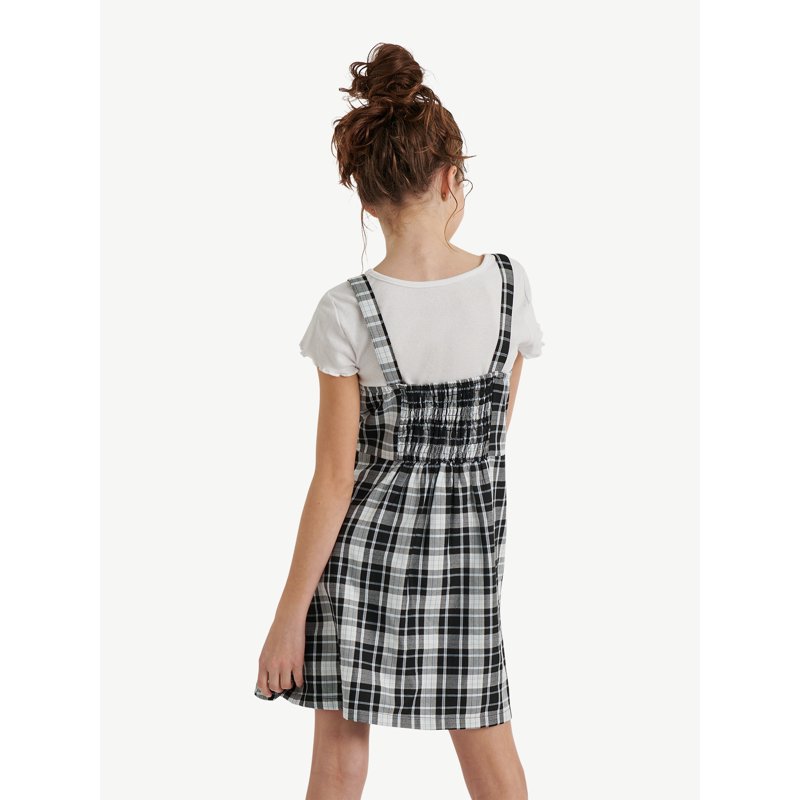 Justice Girls 2Fer Plaid Dress & Tee Sizes XS - XLP