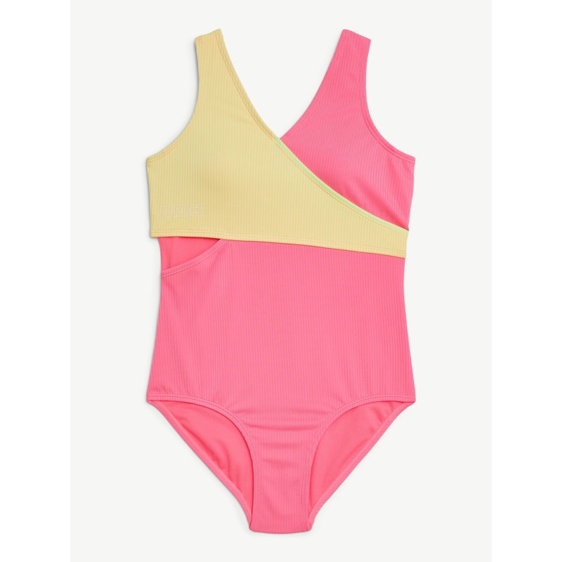 Justice Girls Color Blocked Crossbody One-Piece Sizes 5-18