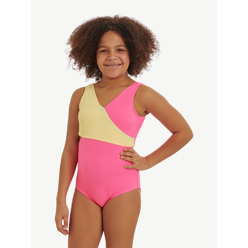Justice Girls Color Blocked Crossbody One-Piece Sizes 5-18