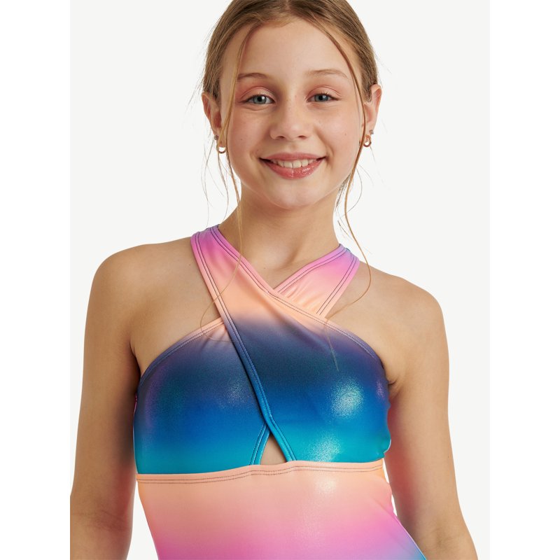 Justice Girls Cross Front Swimsuit 1-Piece Sizes XS-XL