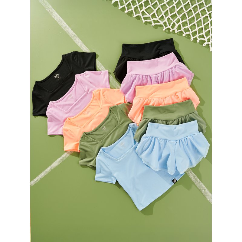Justice Girls Mesh Hem Tulip Short Set Sizes XS - XLP