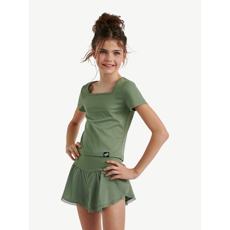 Justice Girls Mesh Hem Tulip Short Set Sizes XS - XLP