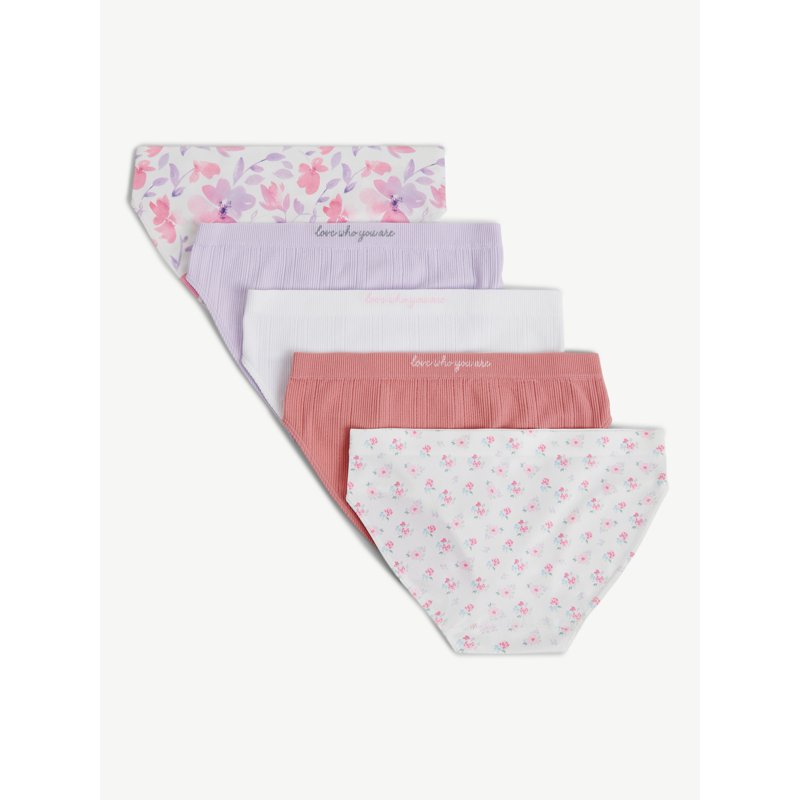 Justice Girls Seamless Bikini Undies 5-Pack Sizes 6-16