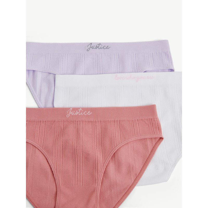 Justice Girls Seamless Bikini Undies 5-Pack Sizes 6-16