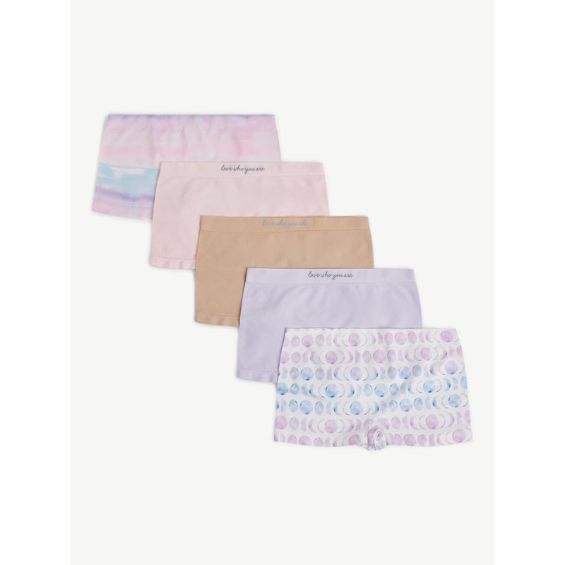 Justice Girls Seamless Shortie Undies 5-Pack Sizes 6-16