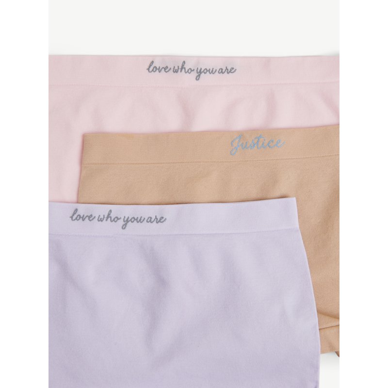 Justice Girls Seamless Shortie Undies 5-Pack Sizes 6-16