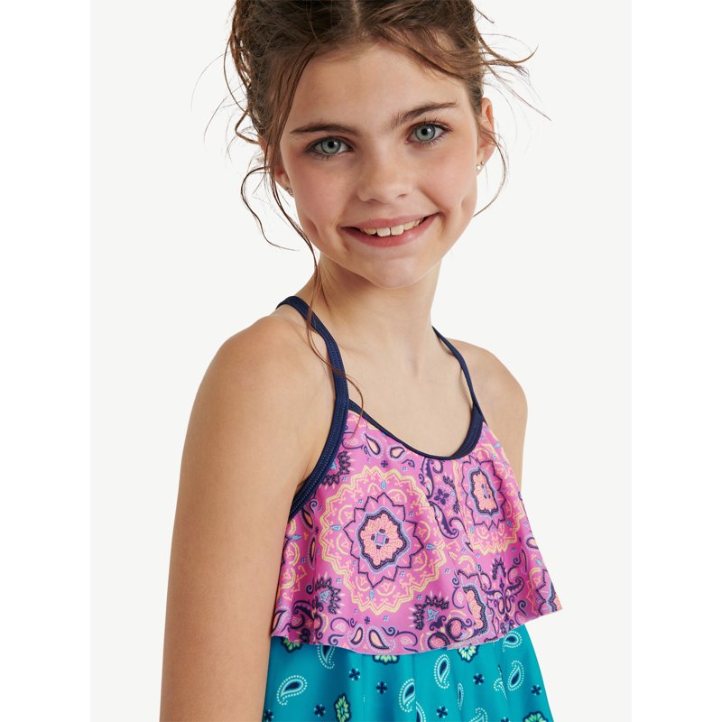 Justice Girls Tiered Tankini Swimsuit 2 Piece Sizes XS-XL