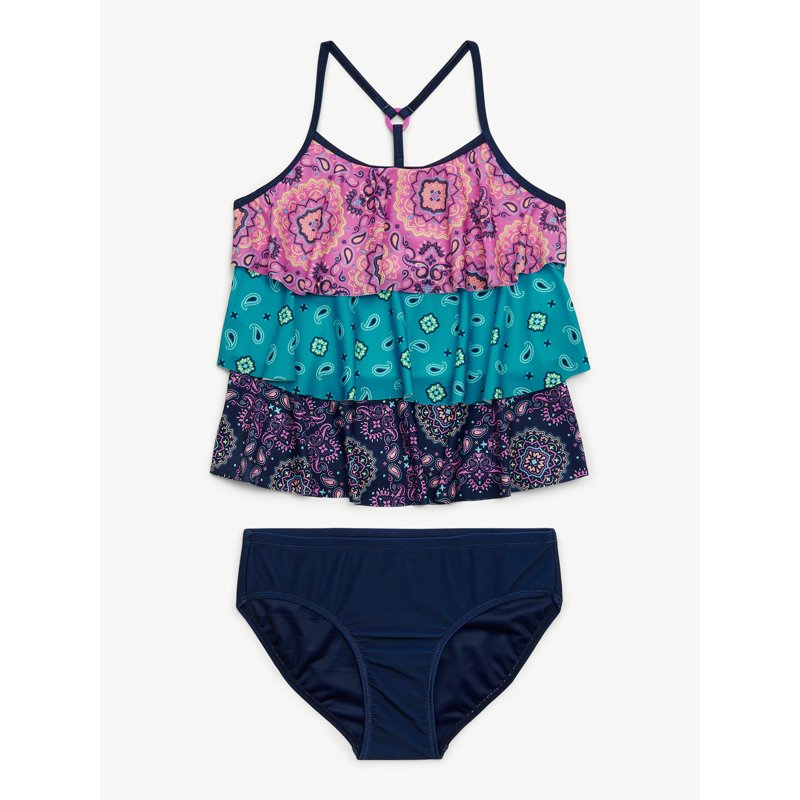 Justice Girls Tiered Tankini Swimsuit 2 Piece Sizes XS-XL