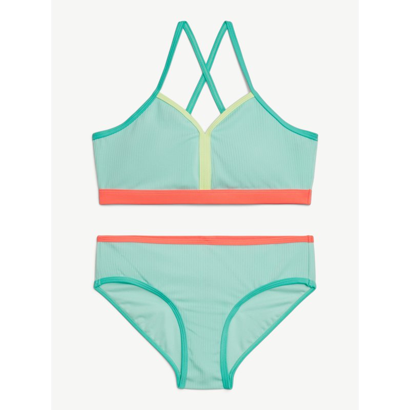 Justice Girls Two-Piece Bikini With Cross Back Straps Sizes 5-18