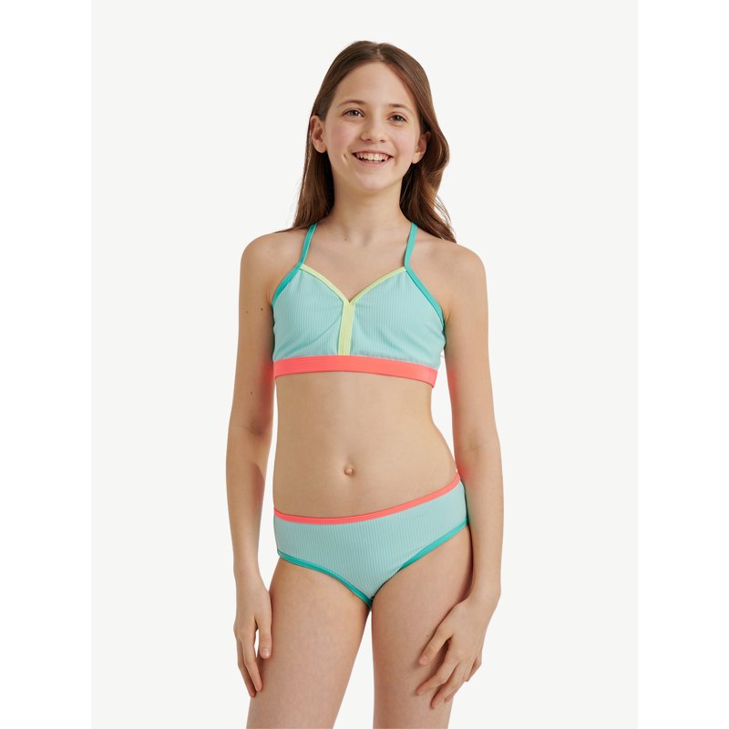 Justice Girls Two-Piece Bikini with Cross Back Straps Sizes 5-18