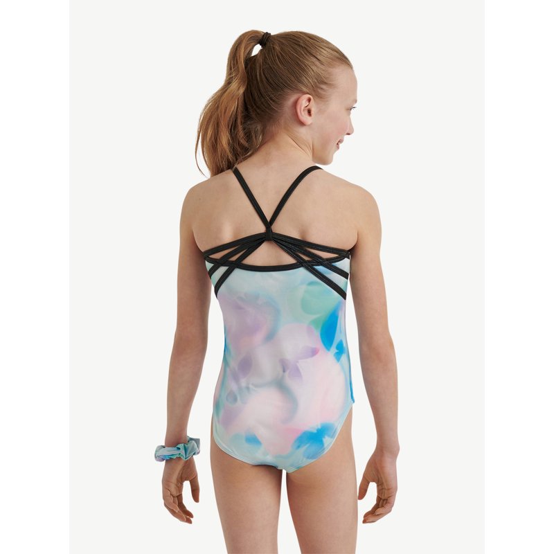 Justice Strappy Back Leotards With Butterfly Cloud Dye Print Sizes XS-XL