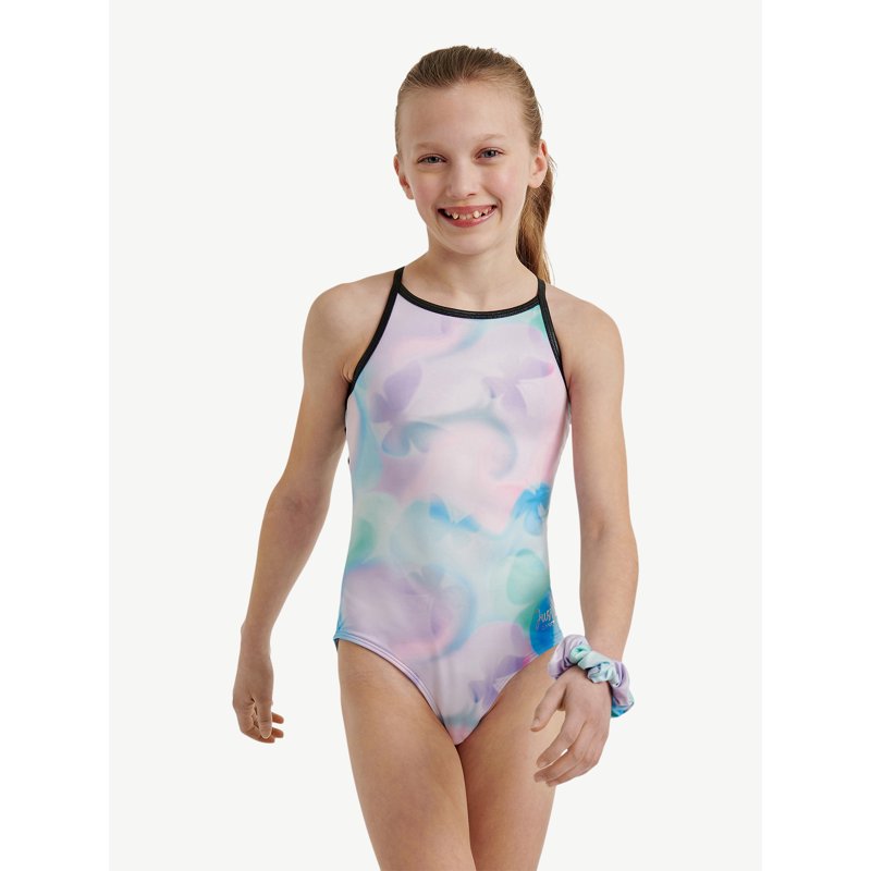 Justice Strappy Back Leotards with Butterfly Cloud Dye Print Sizes XS-XL