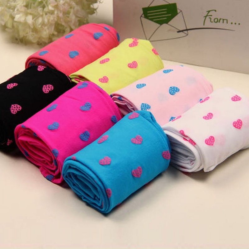 Kacakid Baby Girls Soft Warm Love Heart Pantyhose Long Socks Tights