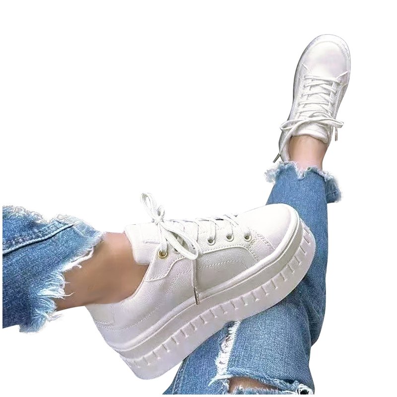 Kakina CMSX Platform Sneakers For Women Low Top High Top Lace-Up Canvas Shoes Fashion Sneakers Lightweight Comfortable Classic Casual Slip On Shoes Walking Shoes For Women