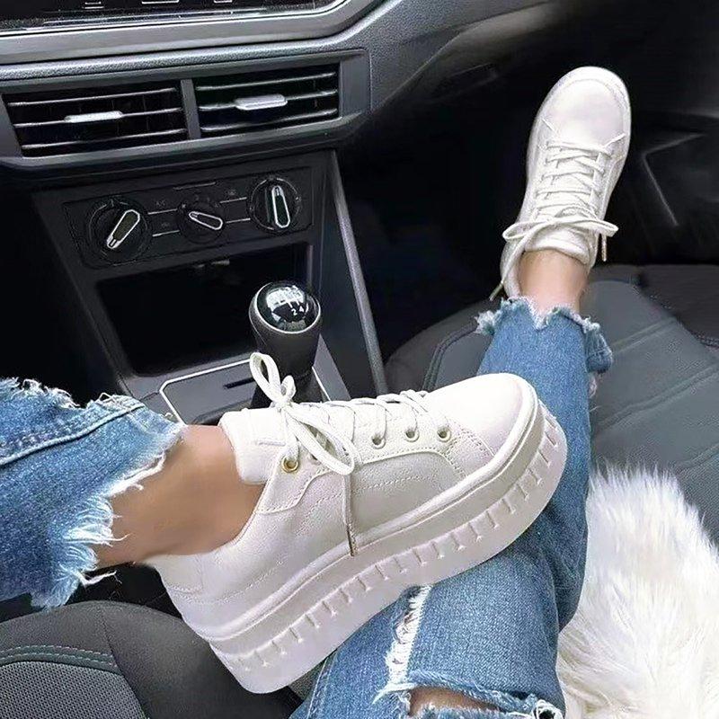 kakina CMSX Platform Sneakers for Women Low Top High Top Lace-Up Canvas Shoes Fashion Sneakers Lightweight Comfortable Classic Casual Slip On Shoes Walking Shoes for Women