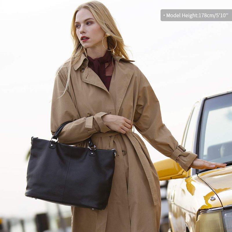 Kattee Women's Soft Leather Tote Bag Top Satchel Purses And Handbags