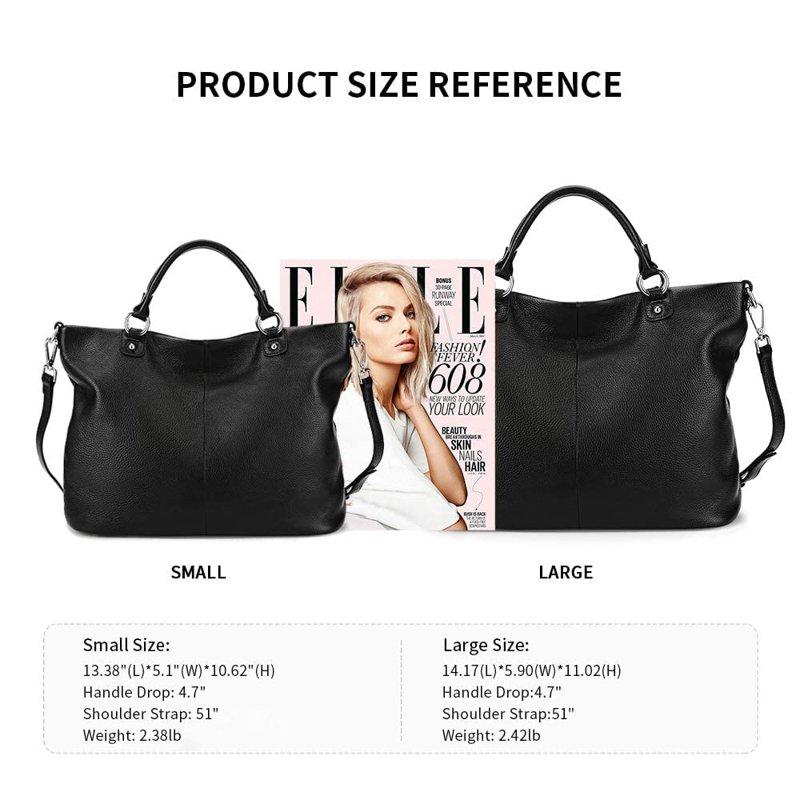 Kattee Women's Soft Leather Tote Bag Top Satchel Purses And Handbags
