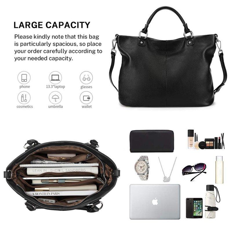 Kattee Women's Soft Leather Tote Bag Top Satchel Purses And Handbags