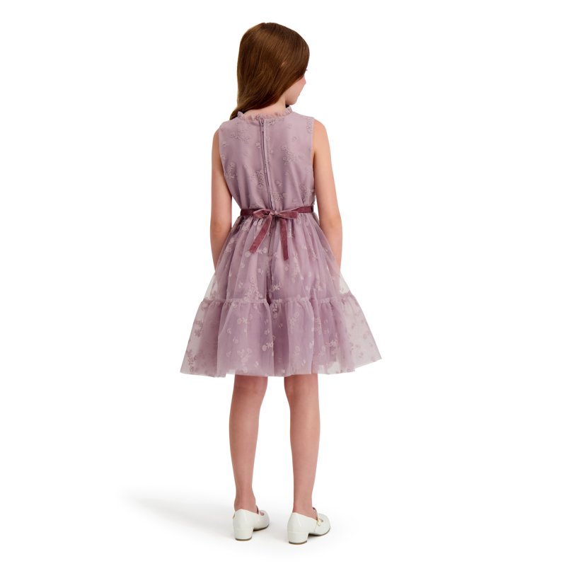 Kensie Girl Flocked Mesh Sleeveless Dress Sizes 4-16