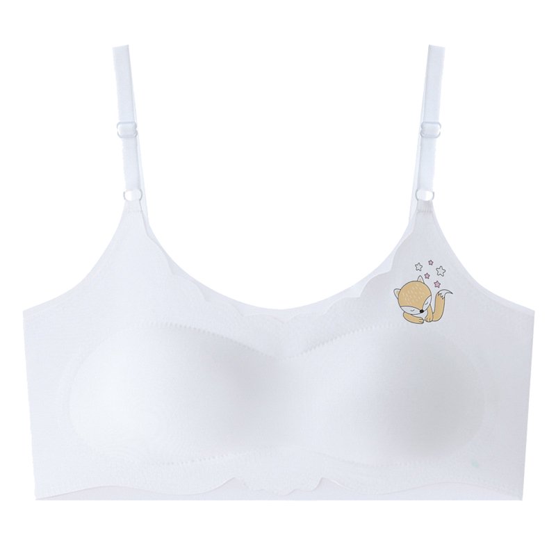 Ketyyh-chn99 Girls Bras 2024 Girls' Cotton Crop Training Bra Breathable Big Girls Sport Bralette White XL