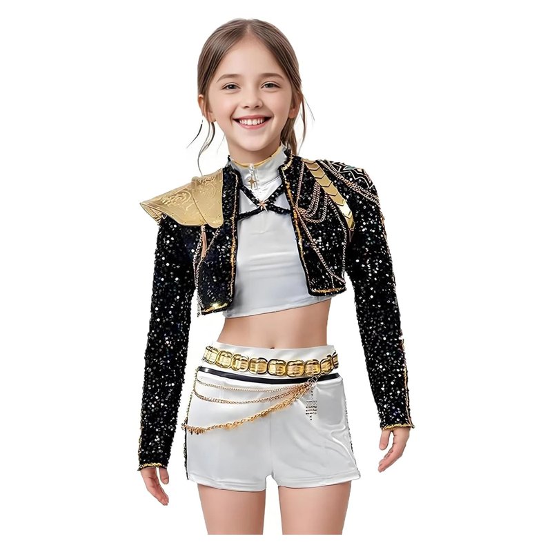 Kids Anime Game Cos Outfit Set For Themed Parties Anime Conventions Birthday Gifts Imported High-Quality Polyester Material - Style L （4-5 Years）