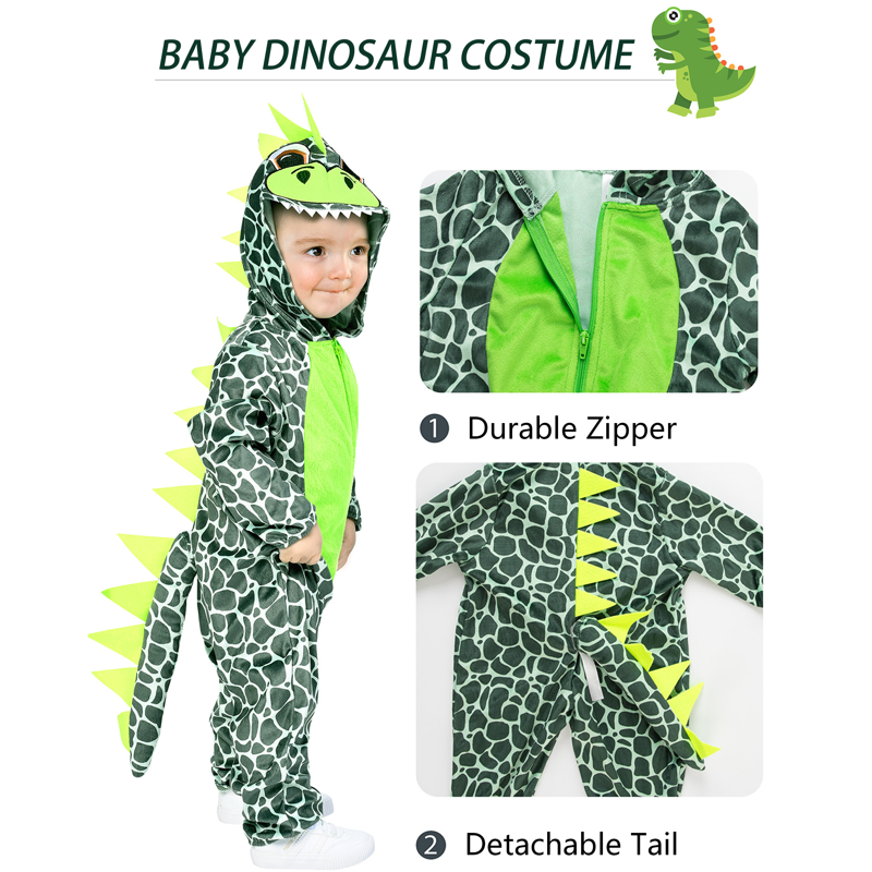 Kids Dinosaur Costume Animal Onesie Pajamas Cartoon Romper Boy Girl Outfit For Baby Toddler Halloween