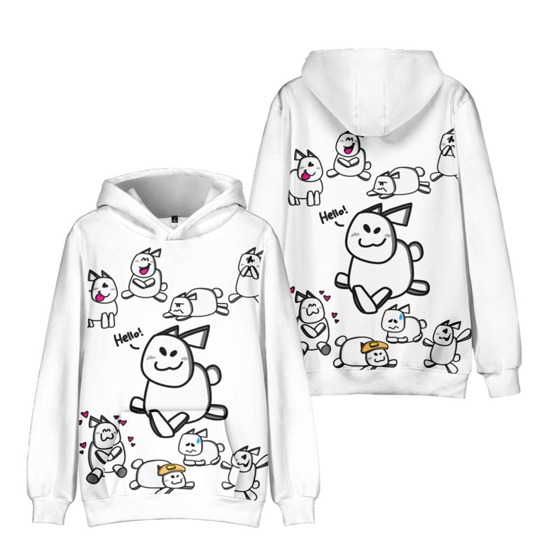 Kids Forsaken Gubby Character Group Hoody Boys Cute Rabbit Gubby 3D Figure Sweatshirt for Fans Gift