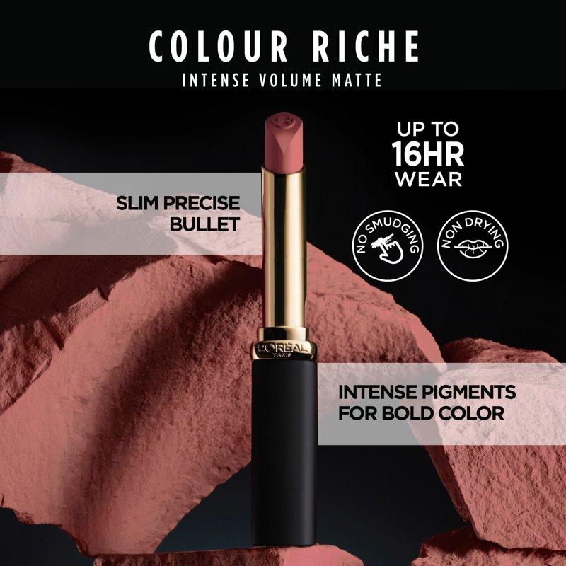L'Oreal Paris Colour Riche Smudgeproof Intense Volume Matte Lipstick 105 Le Nude Resilient