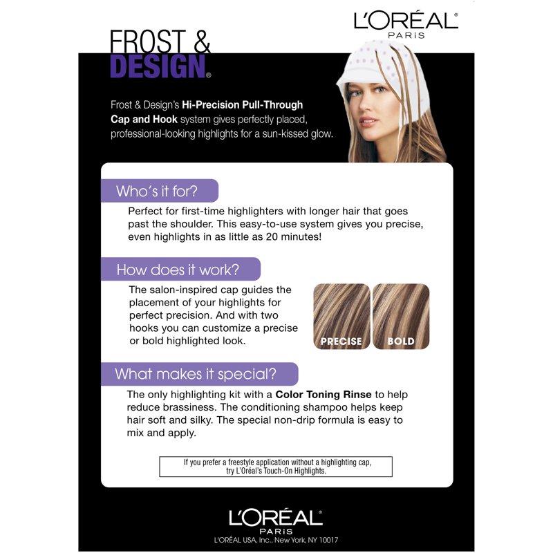 L'Oreal Paris Frost And Design Cap Hair Highlights For Long Hair H65 Caramel 1 Kit