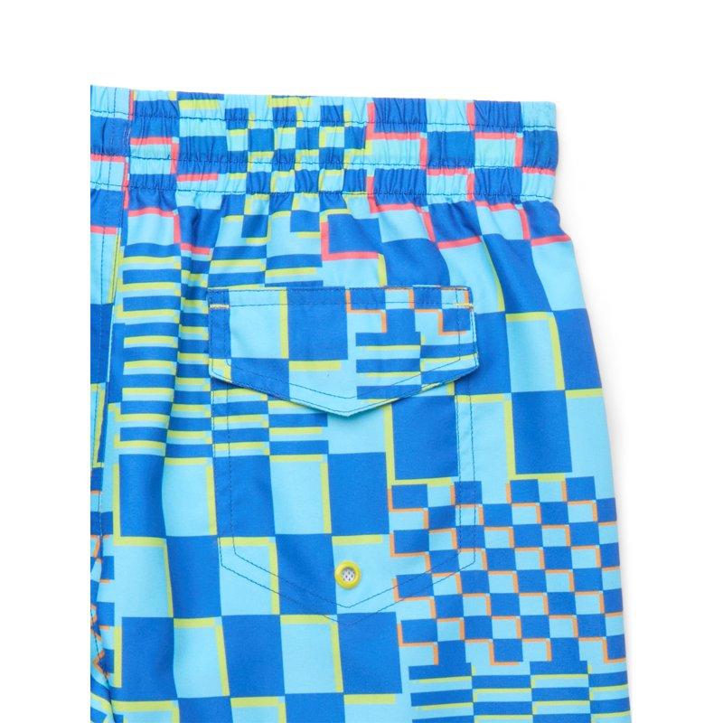 Laguna Boys Checker Print Swim Trunks With UPF50 Sizes 8-16