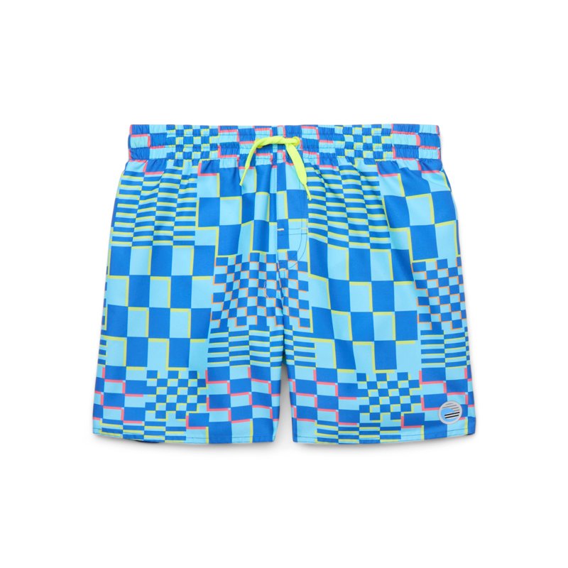 Laguna Boys Checker Print Swim Trunks with UPF50 Sizes 8-16