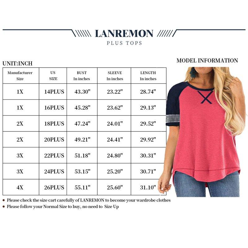 LANREMON Women Plus Size Tops Summer T Shirts Tunic For Women Crew Neck Short Sleeve Flowy Oversized T Shirts Blouse Pink 24 Plus