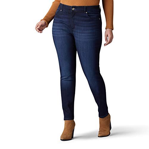 Lee Women's Plus Size Sculpting Slim Fit Skinny Leg Jean Nightingale 24 Medium