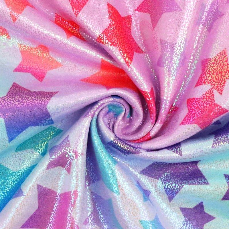 Leotards For Girls Gymnastics Kids Children Biketard With Shorts Sparkly Rainbow Star Dance Unitards